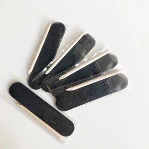 Kits d'art d'ongle 10 pcs fichier noir manucure ensemble kit de pédicure jetable outil El outil cuticule en bois