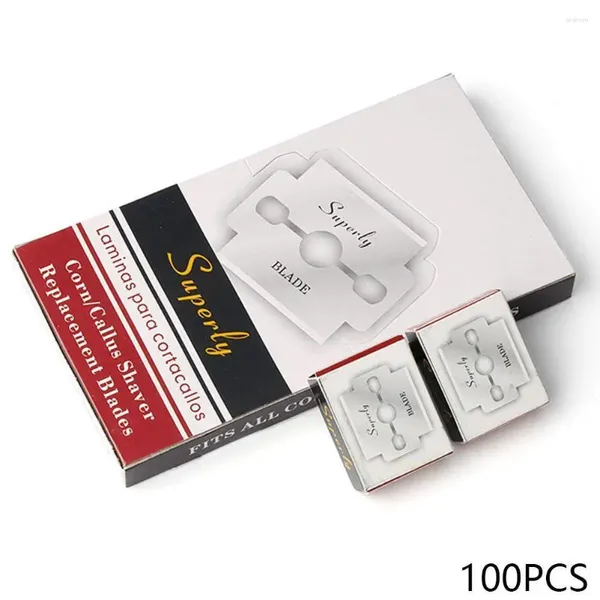 Kits d'art à ongles 100 PCS / Boîte de remplacement lame de la lame de la peau morte de maïs de maïs Pares de pédicure