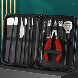 Kit di arte del chiodo 11Pcs Kit di strumenti per manicure Rimozione dell'unghia del piede incarnita Pedicure Clipper Cutter Set Correzione Clippers Cura dei piedi