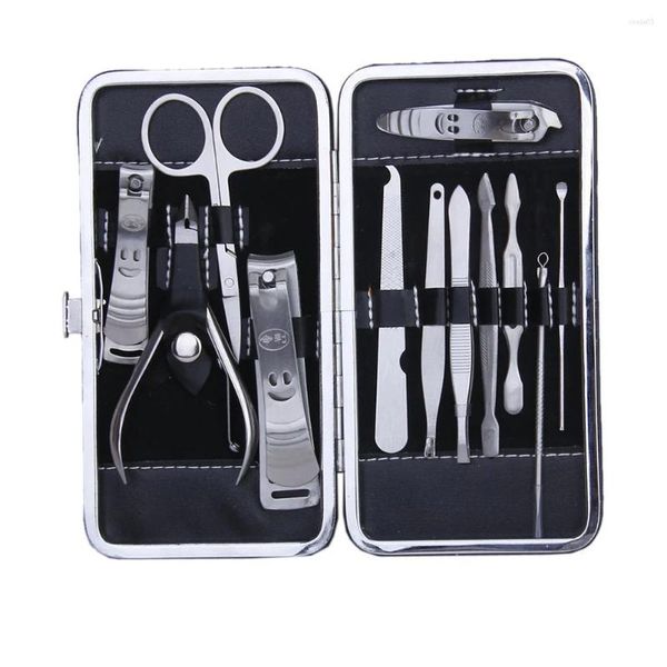 Kits de arte de uñas 12 PCS Fingernail Archivo Kit Manicure Clippers Par de cortadores de tijeras