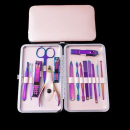 Nail Art Kits 15 stks/set Rvs Pedicure Professionele Clipper Cuticle Eagle Haak Pincet Manicure Beauty Tools Kit