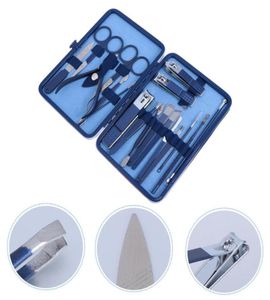 Kits d'art nail 18pcs outils de manucure professionnels kit portable Clipper avec cas9556711