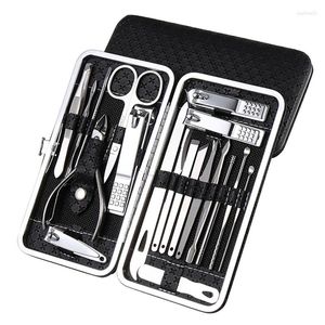 Nail Art Kits 19Pcs / Set Clipper Set Kit de acero inoxidable Manicure 19 In 1 Professional Pedicure Tools Drop