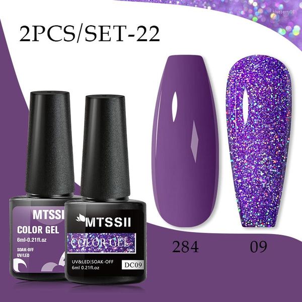 Nail Art Kits 2/3/6 Pcs Gel Polish Set 155 Cores Glitter Semi Permanente Híbrido Verniz Base Top Coat Soak Off UV Led