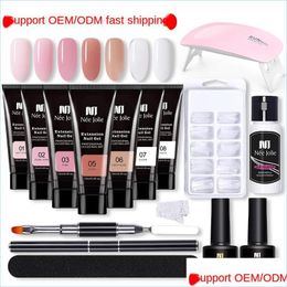 Nail Art Kits 2021 15Ml Nail Extension Gel Set Moule Doubleend Brush 02 Drop Delivery Santé Beauté Art Dhjxy