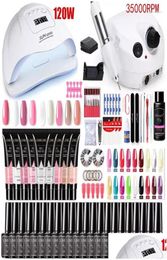 Nail Art Kits 2023 manicureset voor extensions Gellak Snelle opbouw Polygels met UV-ledlamp Te drop-levering Gezondheid Beauty8900301