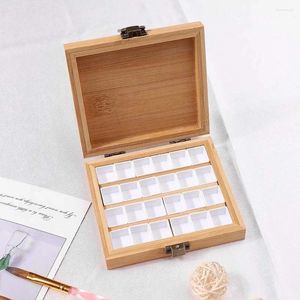 Nail Art Kits 24Grid vaste pigment dispenser lijm lege doos slotgespanning ontwerptaccessoires waterverfverf