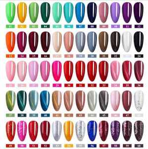 Nail Art Kits 24 stks Pure Kleur Gel Nagels Polish Set Soak Off Uv Glitter Vernis Semi Permanente Base Top Coat matte Lakken Drop Del Dhss4