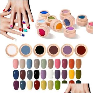 Nail Art Kits 30 kleuren Poolse vaste ingeblikte gel schilderen lijm afwezigheid van uv lak lakverhaal drop levering gezondheid schoonheid salon dhwge