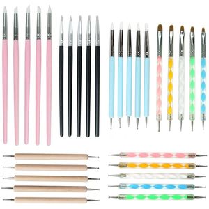 Nail Art Kits 30 PCS Patroon Tracing Stylus stiphulpmiddelen Dot Mandala Ball voor