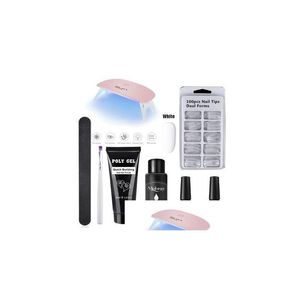 Kits d'art d'ongle 30G Set Vente de vernis Extension de construction rapide Vernis Gel UV Kit de laque rose clair Livraison directe Santé Beauté Dhuxc