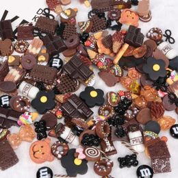 Nail Art Kits 30 stks goede telefoonhoes chocolade melkfles miniatuur voedselmodel decor hars waterdicht