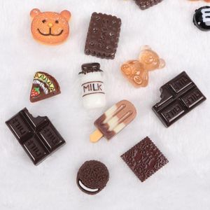 Nail Art Kits 30 stks Stijlvol chocoladedessert Diy Food Model 3D Decor Craft ornament In de eenzame lange levensduur