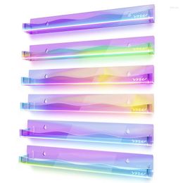 Nail Art Kits 4/6 Pack Polish Rack Wall Mounted Shelf Clear Iridescent Acrylic Organizer Display 90 Bottles