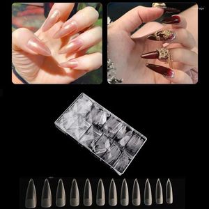 Kits d'art d'ongles 500 pcs Ballerina Conseils Demi-Mat Soft Gel Naturel Acrylique Pré-Formé Ongles Couverture Complète Faux