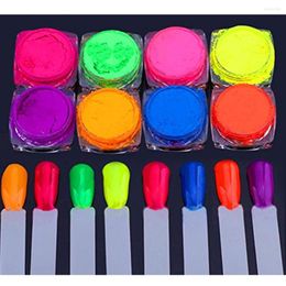 Nail Art Kits 5ML Neon Pigment Fluorescerend Poeder Glanzend Ombre Chrome Dust DIY Gel Polish Manicure Gradiënt Glitter Acryl Decoratie