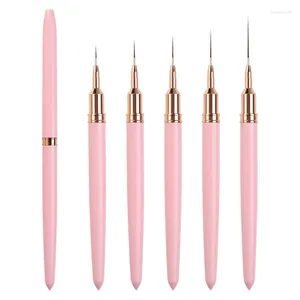 Kits d'art d'ongle 5pcs stylos de ligne japonais pinceau fin durable et parfait pour les artistes professionnels débutants