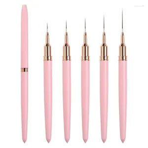 Kits d'art d'ongle 5pcs stylos de ligne japonais longue durée pour un décor à la mode