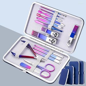Nail Art Kits 7-15pcs kleurrijke manicure set snijder dode huidtang pedicure schaar roestvrijstalen nipper clipper gereedschap