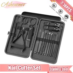 Nail Art Kits 718 STKS Clipper Set Rvs Manicure Cutter Trimmer Oor Lepel Professionele Pedicure Schaar Tool 230922
