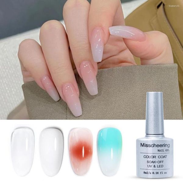 Kits d'art d'ongle 8 ml floraison Gel blanc fleur effet dégradé vernis à fleurs imbiber la colle UV pour la conception TSLM1