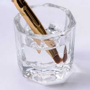 Kits d'art d'ongle acrylique liquide tasse Dappen plat conteneur verre cristal tasses verrerie outils pour la conception