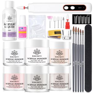 Nail Art Kits Acrylpoeder en vloeistofset voor nagelverlenging Beginnersset met nagelboor Starterkit 230927