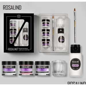 Nail Art Kits Acryl Powder Set Dip Carve Crystal Gel voor Extension Builder Tools Manicure Kit7027171 Drop Delivery Health Beauty Sal Otlaw Sal Otlaw
