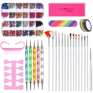 Nail Art Kits CNHIDS Manicureset Kit voor gel acryl Snelle bouwvorm Tips DIY penseelgereedschap met borstels Vijlen