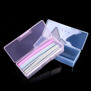 Nail Art Kits Container Box Plastic transparante manicure tools opslag stipt tekening pennen buffer slijpende bestanden Organizer Case