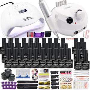 Nail Art Kits Drop 30/20/10 Kleuren Gel Polish Set Manicure Acryl Kit met hoge kwaliteit 20W boormachine