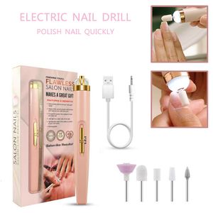 Nail Art Kits Perceuse électrique avec LED Cutters Moulin pour manucure pédicure Machine Set Tour à ongles professionnel rechargeable USB 230613