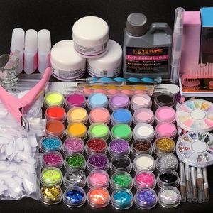 Kits de arte de uñas Kit de acrílico completo 42 Polvo con decoraciones líquidas Consejos Herramientas Conjunto de cepillo Todo para manicura 230927