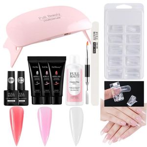 Nail Art Kits Gel Kit Decoraties Kleurrijke extensie voor beginners Integrated Manicure Tools