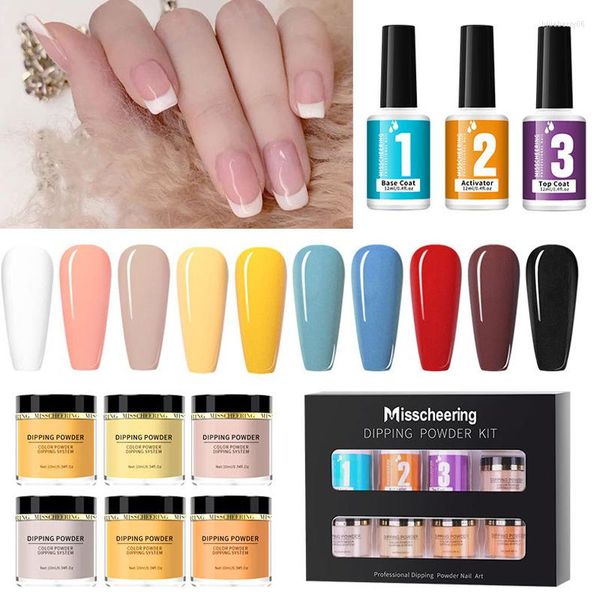 Nail Art Kits Infiltration Powder Set French Glitter Crystal DIY Décoratif