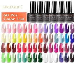 Kits d'art à nails limegirl gel de gel de couleur multiple ensemble 80 couleurs semi-permanentes Vernis LED UV Faire des laquations de base de base de base 3682636