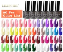 Kits d'art à ongles limegirl gel de gel de couleur multiple ensemble 80 couleurs semi-permanentes Vernis LED UV Faire des laquations de base de base de base 4765017