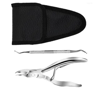 Kits d'art d'ongle manucure 2 pièces ensemble coupe-ongles pinces ciseaux à ongles pince à épiler outil en acier inoxydable