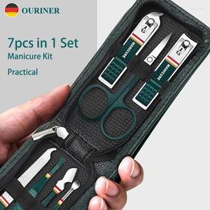 Kits de nail kits manucure set 7pcs Clipper pour ménager les pinces de peau morte grooves rainures haut de gamme