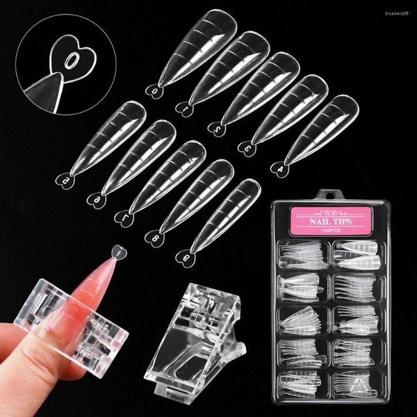 Kits de decoración de uñas, herramientas de manicura para Gel UV con extensiones de Clip, uñas postizas, formas duales, puntas de molde, decoración DIY