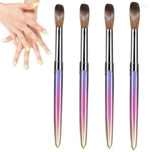 Kits d'art d'ongle ensemble de brosse en métal 4 pièces brosses pour application acrylique dessin Ombre manucure outils maison