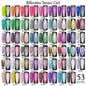 Nail Art Kits MTSSII 24 60PCS Gelpoliermittel Set 300 Farben Semi Permanent Glitter Soak Off UV-Lampe Maniküre mit Basis Matte Top Coat 231013