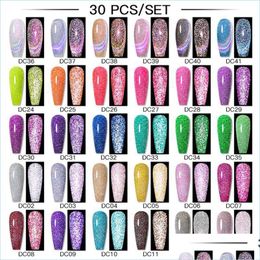 Nail Art Kits Nail Art Kits 28/30Fles Gel Polish Set Reflecterende Magnetische Semi Permanente Vernissen Soak Off Uv Led Base Top Coat Ki Dhixl