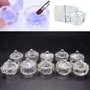Nail Art Kits Nails Clear Color Transparent Kit Poeder Dish Vloeistof Acryl Crystal Glass Cup voor Acrylic