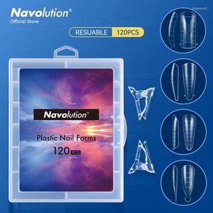Nail Art Kits Navolutie Nagels vormen vormt acryl extensie valse tips top voor gelbuilding schimmelgereedschap 120 stks/doos