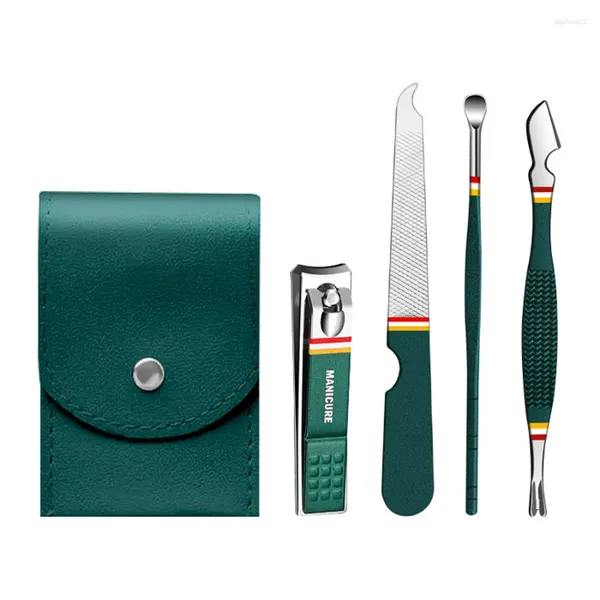 Kits d'art de nail pignes Clips outils de manucure 4 pièces couteau couteau à rayures à la maison Réparation de pied en cuir