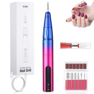 Kits d'art d'ongle perceuse sans fil professionnelle Portable Rechargeable électrique fichier E fichier Machine pour acrylique manucure pédicure outil 230613