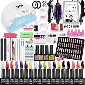 Kits d'art de ongle Kit de manucure professionnelle pour extensions de l'ongle Kit de vernis à ongles en gel avec sèche-ongles ongles électriques Drill Machine outils ongles Set T240510