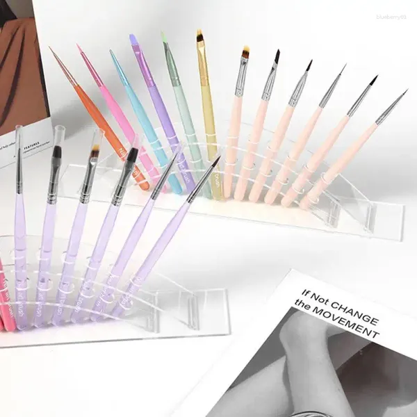 Kits d'art d'ongles Outil de manucure professionnel Brosse précise portable ligne de traction lisse conception de tache stylo de thérapie par la lumière durable extrêmement fin