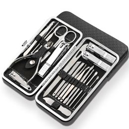 Nail Art Kits QMake 19 in 1 roestvrijstalen manicure set professionele klipperkit van pedicure tools ingegroeide teennagel trimmernail